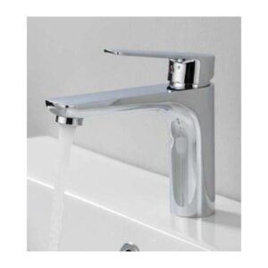 Llave Lavamanos Mezcladora Plateada Pequeña