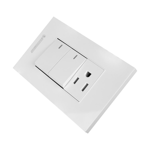 Apagador / interruptor doble y toma polo tierra