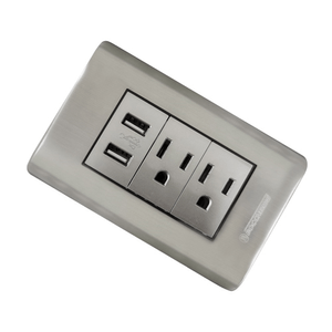 Toma Eléctrica Doble, Conexión USB y Celular tipo C