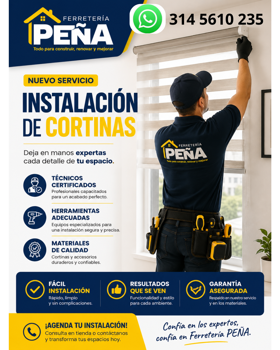 Instalación de Cortinas